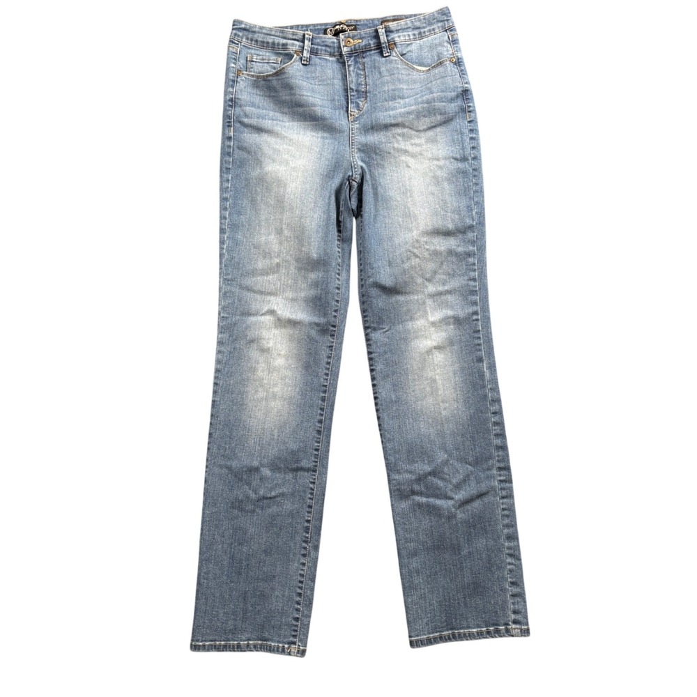 Miraclebody Y2K Straight‎ Leg Jeans 12 Medium Wash Tummy Control Denim